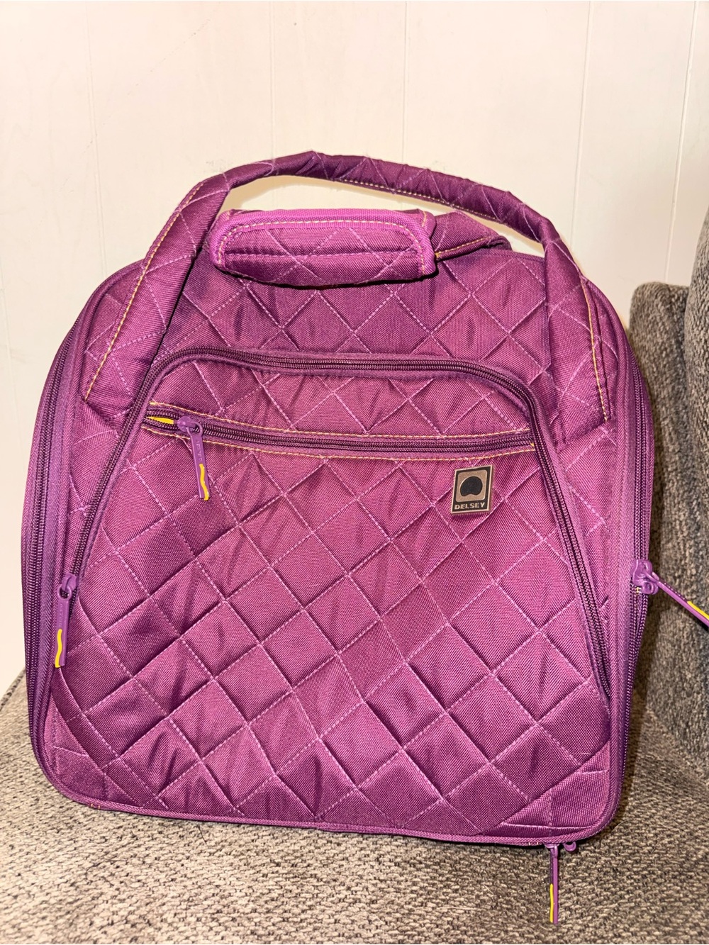 else Quilted Travel Tote Bag - Plum